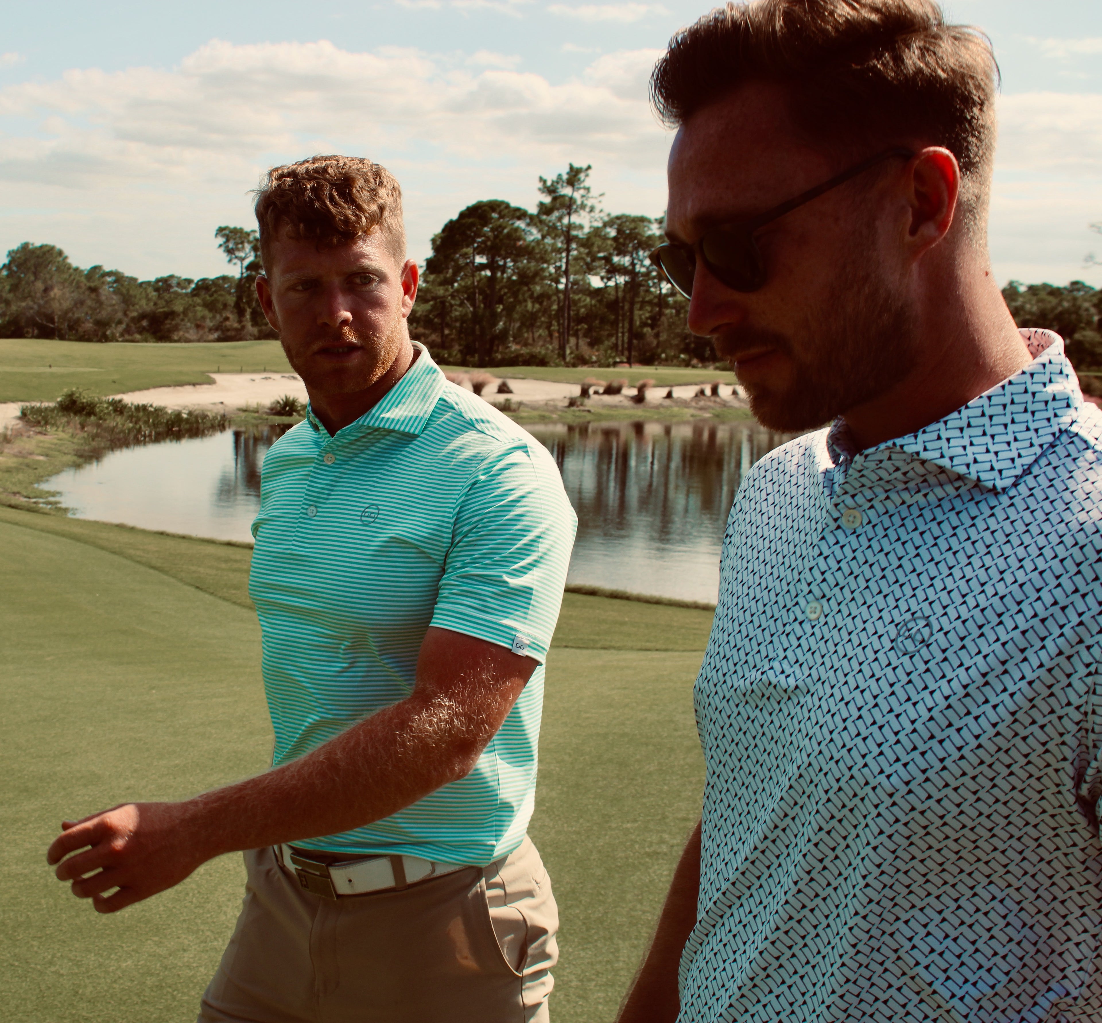 The Lewis & Gibson Shirt on the course 